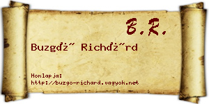 Buzgó Richárd névjegykártya